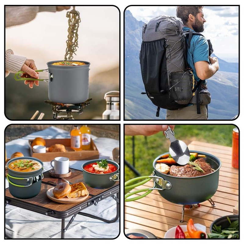 Udbrud Camping Cookware Set, Portable Camping Crockery Set, Ultralight Camping