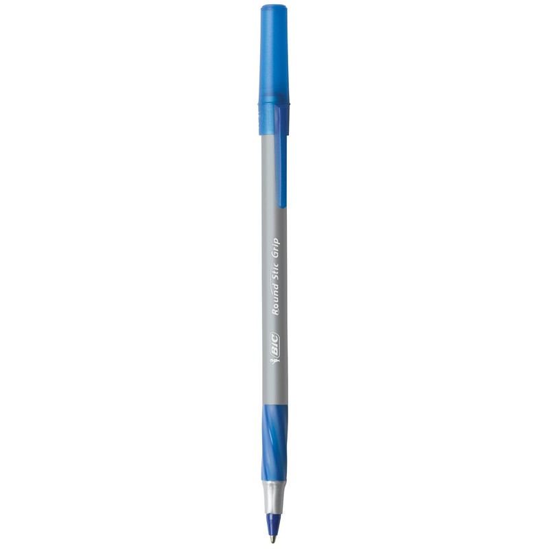 BIC Round Stic Grip Xtra Comfort Ball Pen, Medium Point