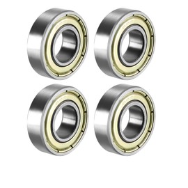 sourcing map Pack of 4 Deep Groove Ball Bearings 699Z Double Shield 9 mm x 20 mm x 6 mm Ball Bearings Carbon Steel