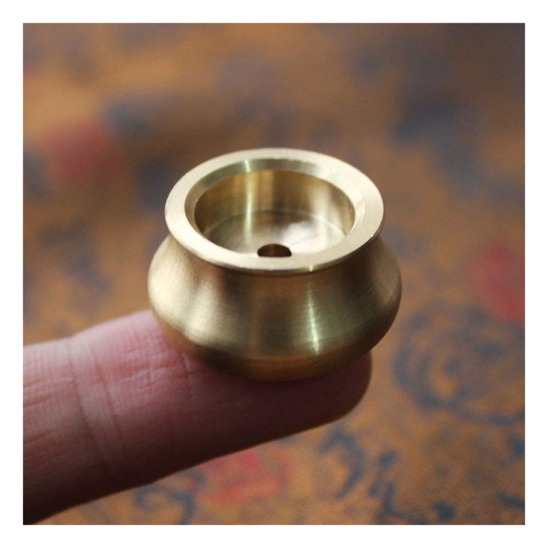 Acxico 3Pcs Mini Dual-Purpose Copper Incense Cone Stick Burner Plate
