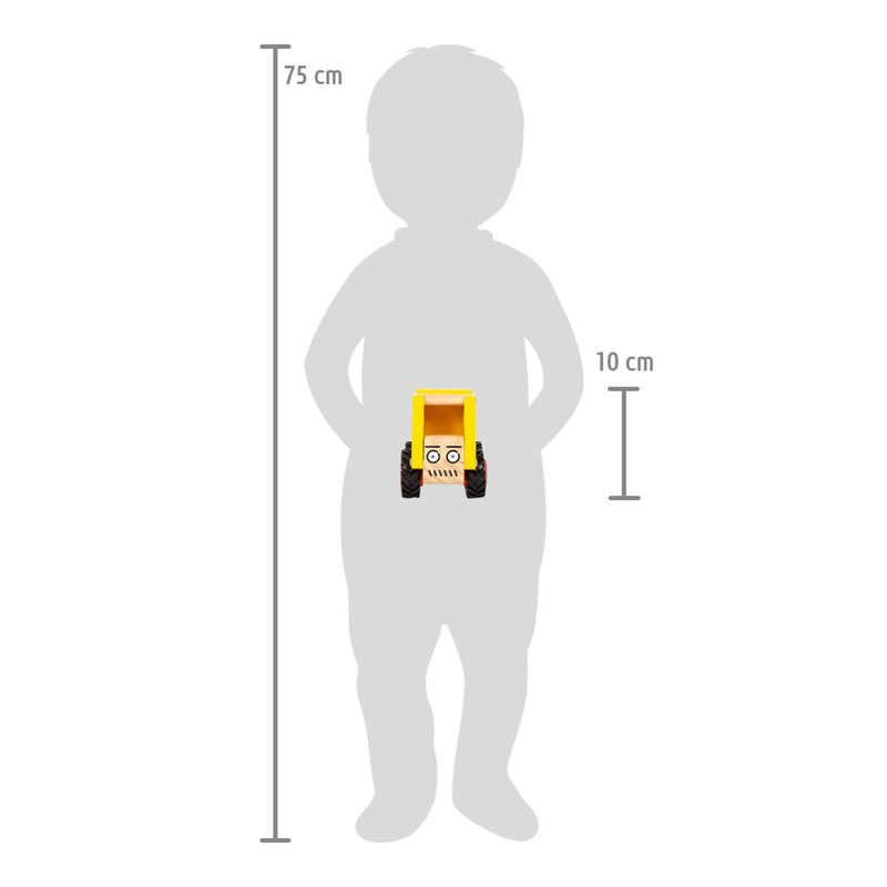 Small Foot betoniera, Veicolo Giocattolo per Bambini, in Legno 100%