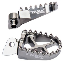 Tusk Billet Race Foot Pegs Compatible with Yamaha YZ125/YZ250 2001-2025/YZ250F 2001-2023/YZ450F 2003-2022