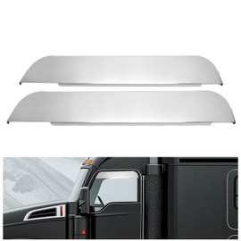 KUAFU 5 Inch Drop Windows Chop Top Set Compatible with Kenworth T600 T660 T800 W900 Stainless Steel Chop Top Door Trim for Daylight & Non-Daylight Doors