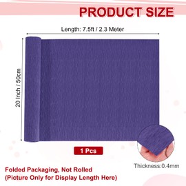 MECCANIXITY Crepe Paper Roll 7.5ft Long 20 Inch Wide for Wedding Ceremony Various Large Festivals Decoration, Dark Blue