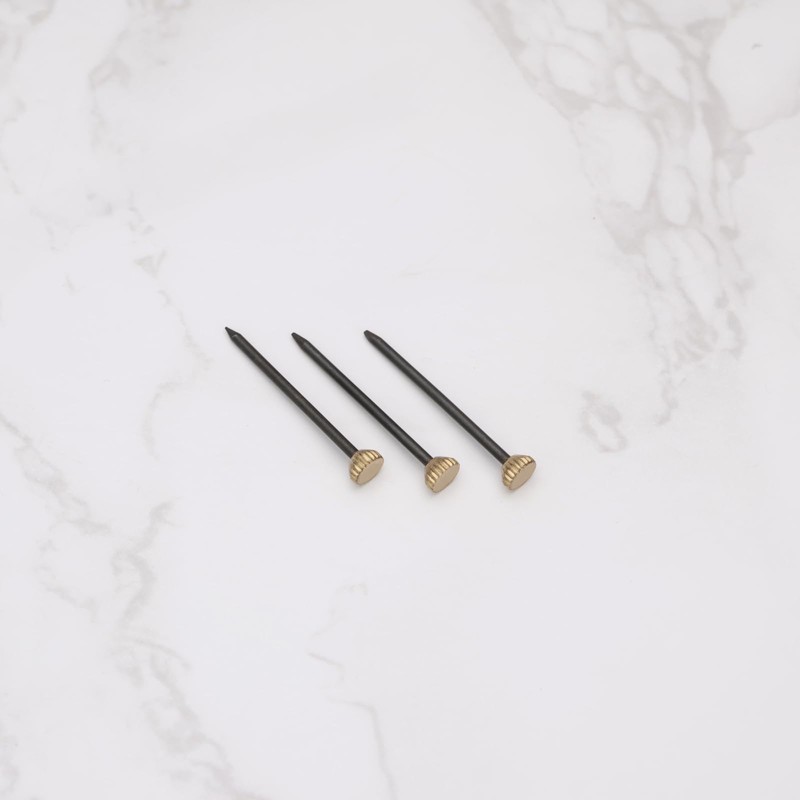 SING F LTD 100pcs Brass Knurled Head Picture Pins 25x1.4mm