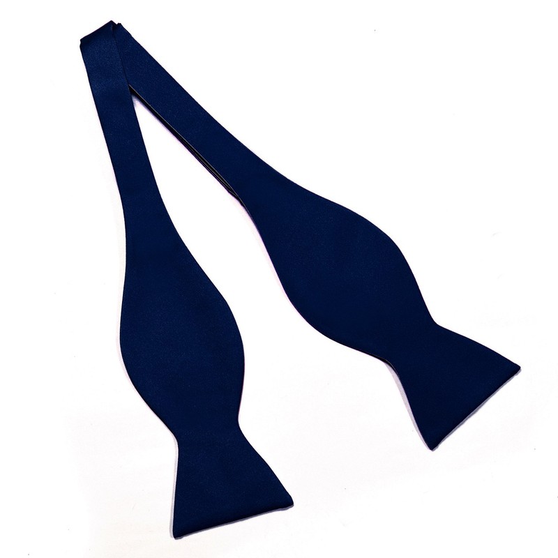 DonDon Men's Self Tie Bow Tie Cross Tie, darkblue