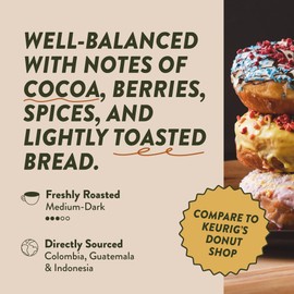 Angelino's Coffee, 96 Count, Compatible with Keurig 2.0 K-Cup Brewers (Donut Shop, 96 Count)