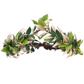 MOSTORY Green and Gold Goddess Fairy Crown Laurel Leaf Headband Accessory Elf Princess Headpiece Roman Greek Tiara Cosplay Hair Wreath Costumes Wedding Bridal Birthday Prom Festival