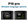 P10 PRO Car OBD2 Head Up Display Digital Speedometer On