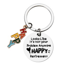 Retirement Gifts for Women Men Funny Keychains for Coworkers Retiring Teacher Gifts for Women Humorous Retirement Gifts for Teachers Nurse Happy Retirement Keychain