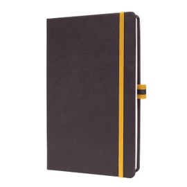 Sigel LS106 Linescape Notebook Squared Approx. A5 Dark Grey Yellow Hard Cover 176 Pages Vegan Sustainable Paper