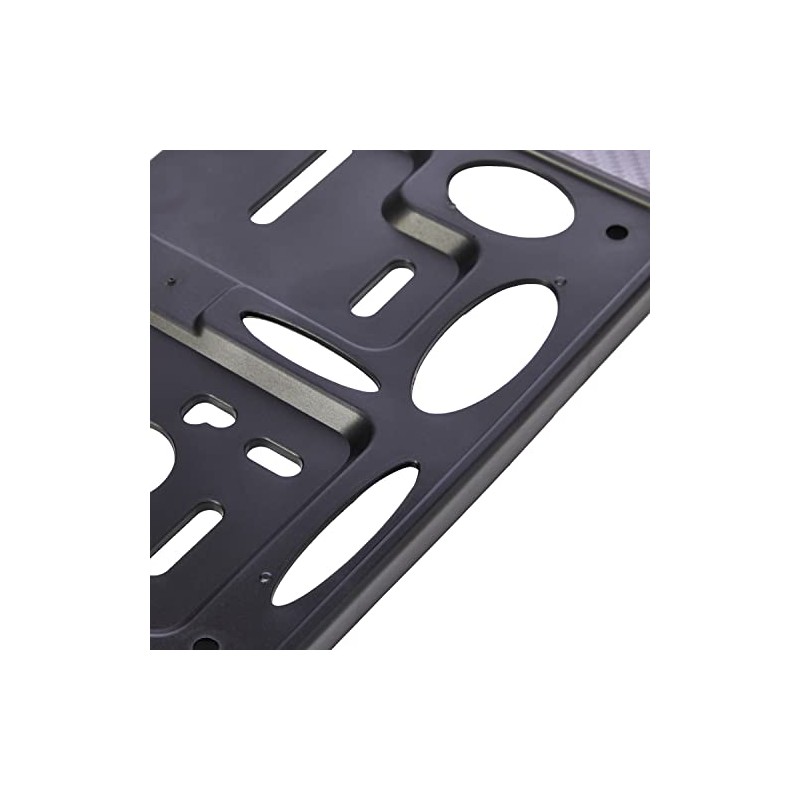 Evolution Customizable Plate Holder for Motorbikes, Black Carbon