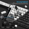 Womier 75% Percent Keyboard Wireless with Topographic Strap, Creamy Mechanical