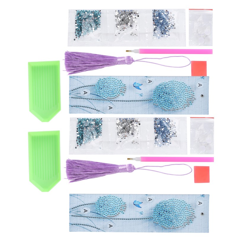 2 Sets Diamond Painting Kit 5D Students DIY Bookmark Dandelion