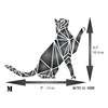 Cat Stencil - 23 x 16.5 cm - Reusable Geometric