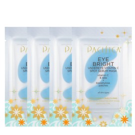 Pacifica Bright Eye Undereye Spot Serum Mask 4 Pack with Vitamin C Hydration