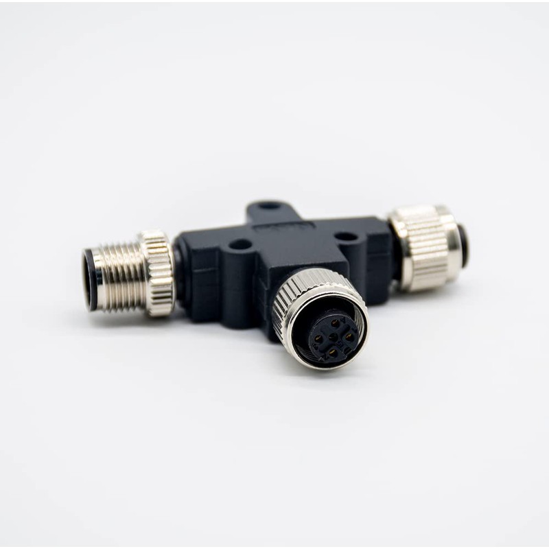 M12 IP67 5 Pin Connector, M12 T Connector 5 Pin
