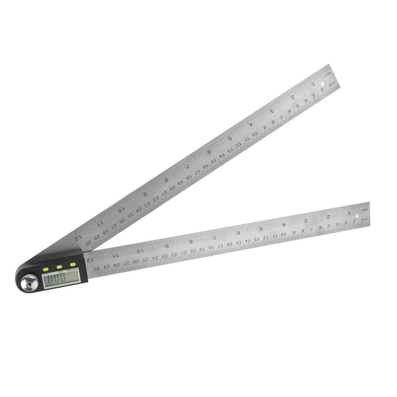0-300mm Stainless Steel Electronic Protractor Digital Goniometer Angle Finder Miter