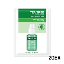 Nature Republic Pack Good Skin Tea Tree Calming Mask Pack 20 sheets / 네이처리퍼블릭 팩 굿스킨 티트리 진정 마스크팩 20매