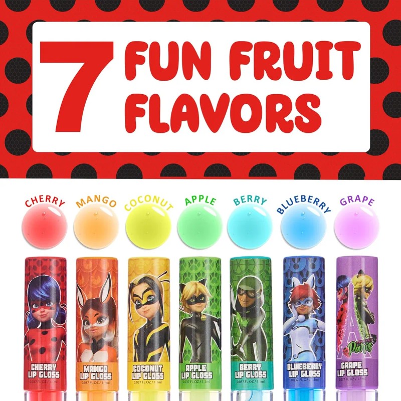 Miraculous Zag Heroez Lipgloss Collection - Juego De 7 Brill