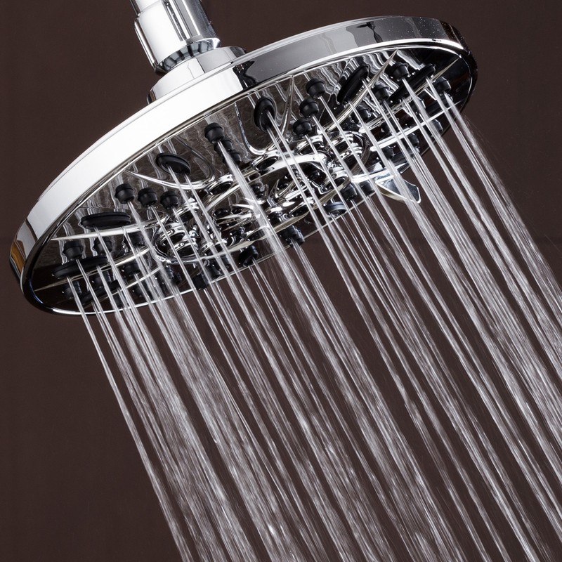 AquaDance High Pressure 6-Setting, 7" Rainfall Shower Head – Tested
