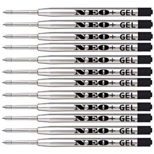 Hochwertige Ersatzfüllung für Kugelschreiber, feine Spitze 0.5 mm, 12 Stück.