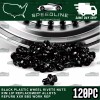 Speedline Automotive 120 x Black Plastic Wheel Rivets Nuts Rim
