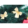 USUN 12pcs Flocking Christmas Bows, Small Bowknot Christmas Tree Hanging