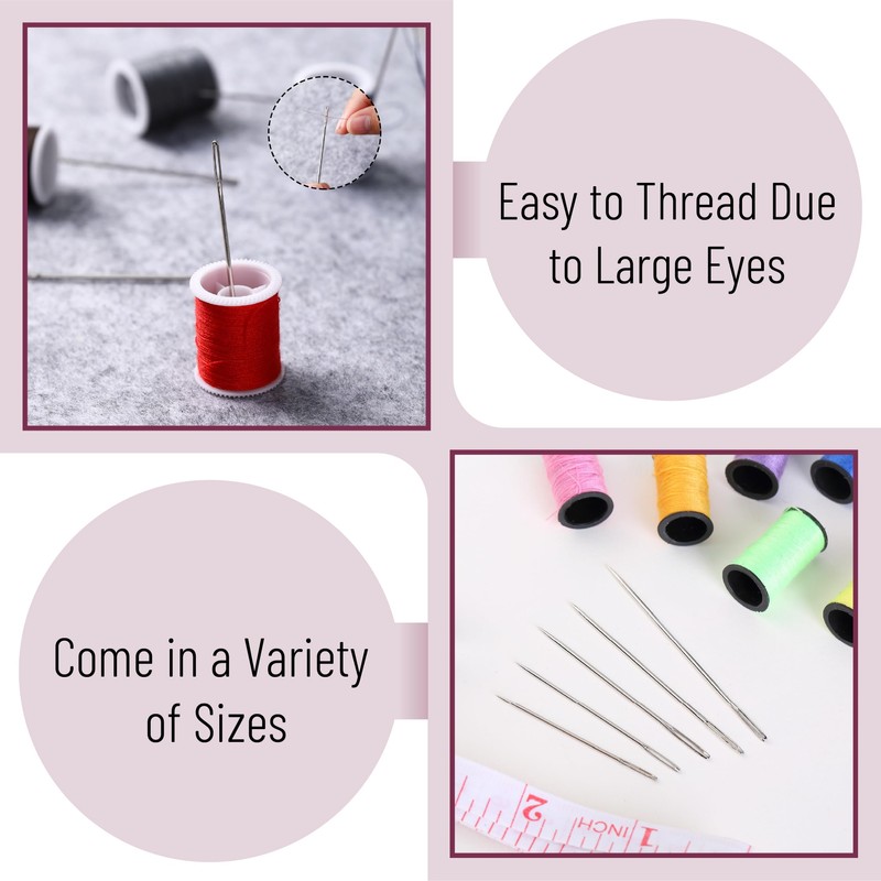 Mr. Pen- Large Eye Needles for Hand Sewing, 50 pcs,