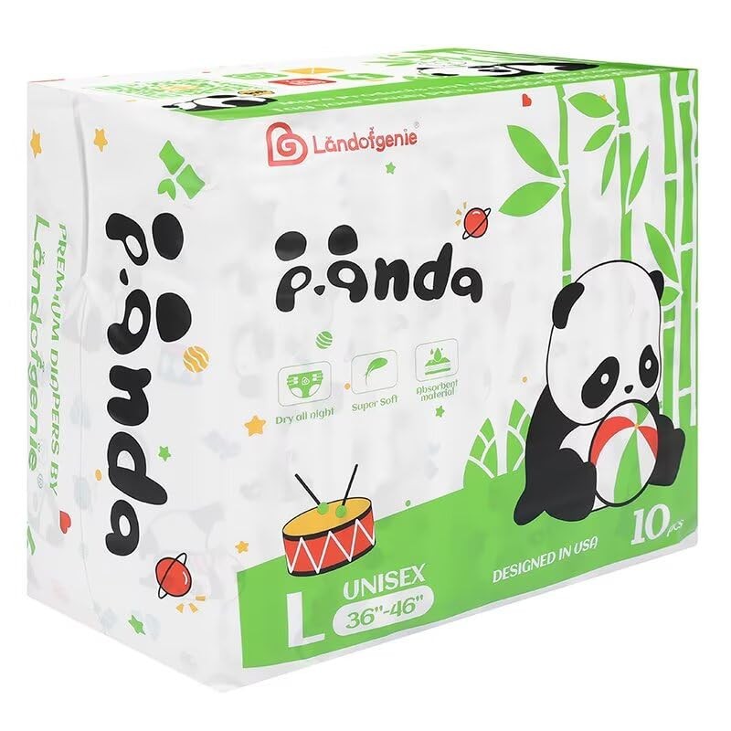 Landofgenie Adult Diapers Panda Printed Diaper Incontinence Underwear Maximum Overnight