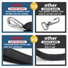 Two Hooks Adjustable Bimini Boat Top Straps,38"~70"Marine Awning Webbing Straps,with
