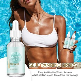 30ml Gotas Autobronceadoras, Aceite Corporal Bronceador Sin Sol (3.5*3.5*10.5cm)