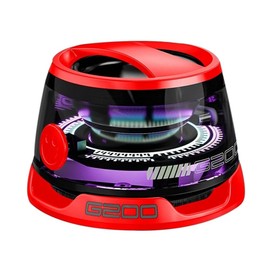 AceSoft Red Durable Magnetic Speaker with Colorful Lights, Withstanding Harsh Environments, Compatible with Travel Home Outdoor Applications