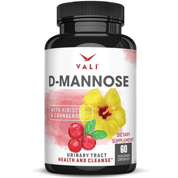 VALI D-Mannose 1000mg Urinary Tract Health Formula. Organic Cranberry Fruit