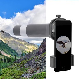 Ausla Universeller Teleskop Telefonhalter Handy-Halterung für Ferngläser Monokulare Astronomische Teleskope Kunststoff Handyhalterung 5-9cm Passend für Fast alle Smartphones