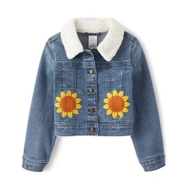 Gymboree,and Toddler Embroidered Denim Jackets,Sunflowers,6