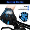 Btneeu Fingerless Cycling Gloves with Gel Mountain Bike Gloves Half