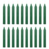 Mega Candles 20 pcs Unscented Green Exquisite Mini Taper Spell