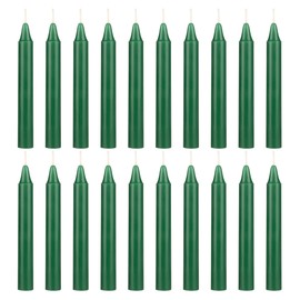 Mega Candles 20 pcs Unscented Green Exquisite Mini Taper Spell Candles, 4 Inch Tall x 1/2 Inch Diameter, Magic Chimes, Enchantment, Casting Rituals, Witchcraft, Wiccan, Altar, Metaphysical