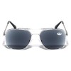 V.W.E. Square Metal Outdoor Sunglasses Reader - UV Protection Tinted