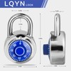 Combination Lock, LQYN Standard Dial Combination Lock, Pack of 8;