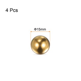 sourcing map 4pcs 15mm Precision Solid Brass Bearing Balls for Bearings Valves Decoration