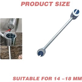 2024 New Hinges Gap Adjusting Wrench, Door Hinge Repair Spanner Adjustable Wrench Tool, Upgrade Steel Double-head Door Hinge Repair Spanner Key for Round Bolt Standard Gauge (1 Pcs, 14-18mm)