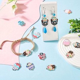 Bestewelry - Colgantes de esmalte para gatos y perros, diseño de dibujos animados, diseño colorido de animales, gatitos, cachorros, abalorio de aleación para manualidades, collares, pulseras, llaveros