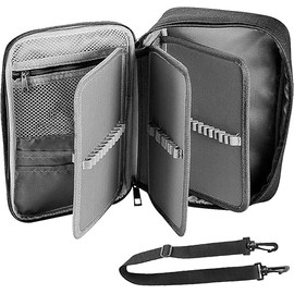 BNFU Estuche para Lapices, 72 Ranuras Lapiceras Organizadoras, Estuche para Plumones, Multifuncional Lapicero de Gran Capacidad con 2 Fundas Extraíbles, Lapicera para El Hombro Desmontable -Negro