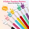55cm Telescopic Teachers Pointer, 8 Pieces Multi-Color Extendable Hand Finger