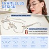WEMOOTANTS 2 Pack Frameless Reading Glasses 1.5 for Women Square