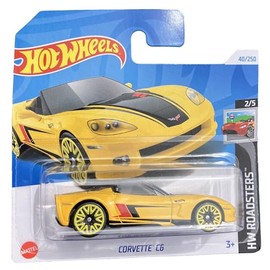 Hot Wheels - Corvette C6 - HW Roadsters 2/5 - HTD20 - Short Card - GM - Yellow - Mattel 2024-1:64