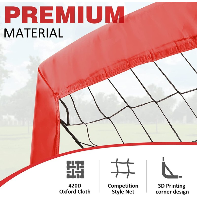 BOHEN 6x4FT Portable Soccer Goal for Kids Backyard with Carry