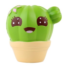 Anboor Squishies Kaktus Langsam Steigend Squeeze Spielzeug Antistress Squishies Slow Rising Spielzeug Kawaii für Kinder Erwachsene (Farbe zufällig, 10*4*10,5cm, 1 Stück)